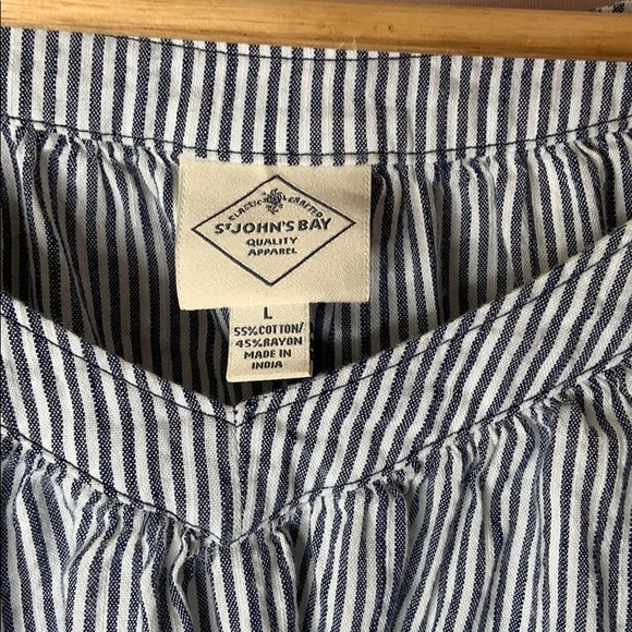 2-TONE LIGHT BLUE ‘St. John’s Bay’ TOP! - Picture 4 of 6